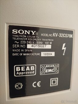 Predám Sony trinitron KV-32CS70K - 3