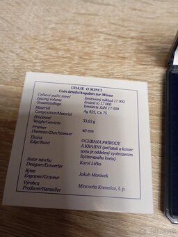 Strieborná minca 20€ (2025) Dunajské luhy proof - 3