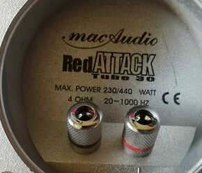 Predám subwoofer Mac Audio Red ATTACK Tube 30 - 3