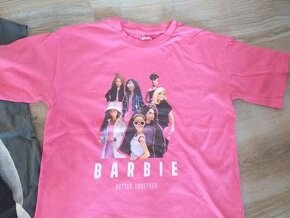Barbie tričká 146 reserved- balík 7 ks, mikina, vrecko na TV - 3