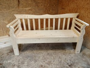 Záhradná drevená lavica ( Retro ) - 3