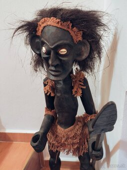 Drevená Socha Náčelníka Afrického kmeňa Zulu 100cm - 3