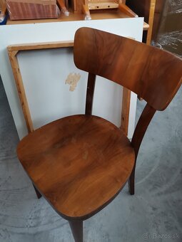 Retro Stolicky Halabala 1950 Art Deco 2ks - 3