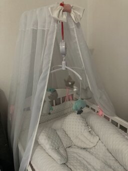 detska postielka ,prebalovaci pult,madrac ,baldachyn - 3
