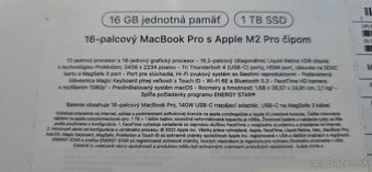 MacBook Pro 16" M2 Pro / 16GB / 1TB / ako nový - 3