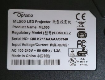 Predam Led projektor Optoma ML 500 - 3