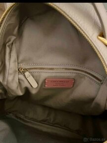 Kožený ruksak Coccinelle ako nový krémová farba - 3