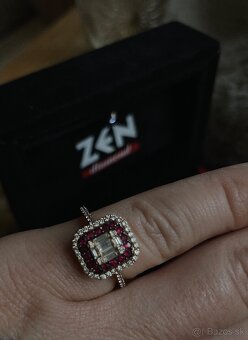 Diamantovo rubinovy prsten - 3