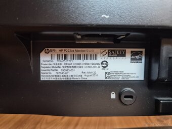 HP monitor 21,5" (HP P222VA) - 3