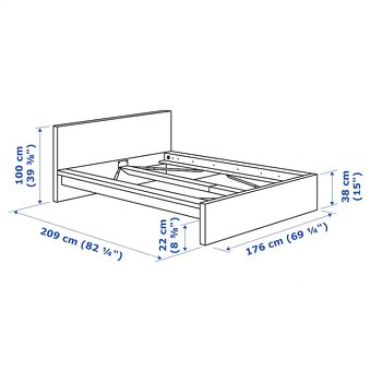 Ikea - posteľ MALM 180x200 cm - Nová zabalená - 3