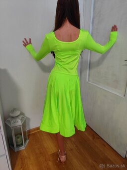 Neon limetkove saty spoločenské tance 158 nove - 3