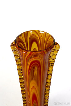 Ručne vyrobená sklenená vysoká váza - 3