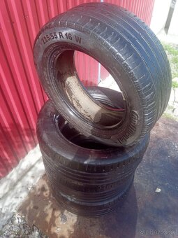 Predám 4ks letné pneu.225/55R16 Continental dezen 5.0mm - 3
