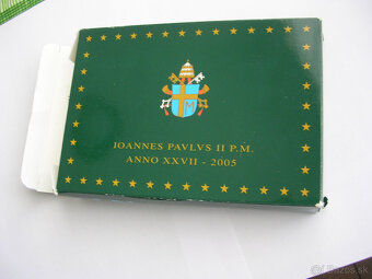 sada VATIKAN 2005 pápež Ján Pavol II.-PROOF s Ag mincou - 3