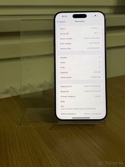 Dobrý deň Ponúkam na predaj iPhone 15 PRO MAX 256GB Natural - 3