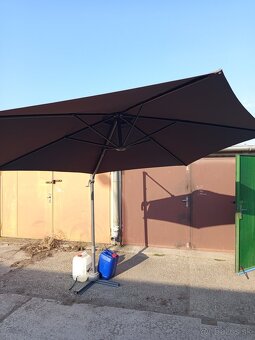 Slnečník Santorini 3m, šedý - 3