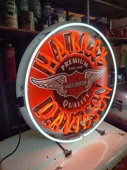 Velký neon Harley Davidson, dekorace - 3