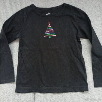 Vianočné šaty + tričko , velk.110 - 3