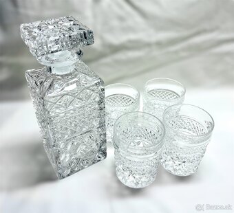 Bohemia Crystal Karafa + poháre NOVÉ (len vystavené) - 3