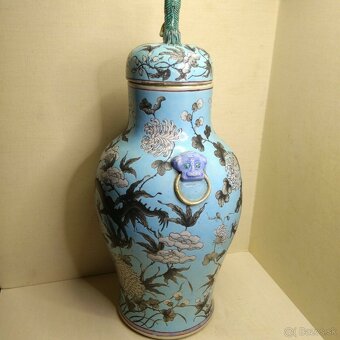 Starožitná čínska porcelánová váza, 19.-20. storočie - 3