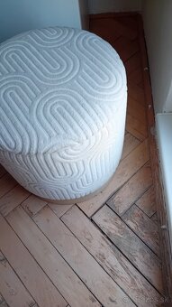 Boho biela taburetka - 3