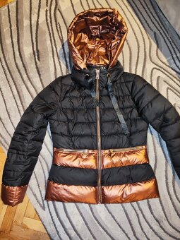 Hnedou čierna bunda zimná - 3