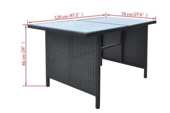 6-dielna záhradná sedacia súprava s vankúšmi polyratan čiern - 3