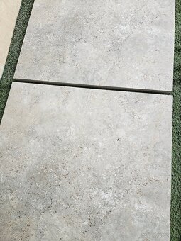 Terasová dlažba vzhľad travertin sivý 60x60x2 cm protišmk - 3