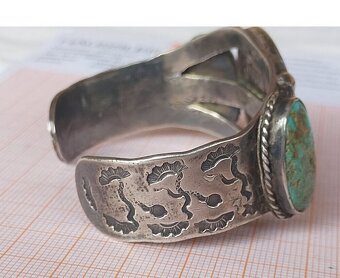 Antická minca Navajo pawn zo striebra - 3
