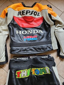 Panska kozena dvojdielna kombineza honda repsol - 3