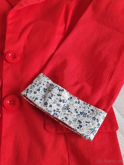 Červené bavlnené sako - 3