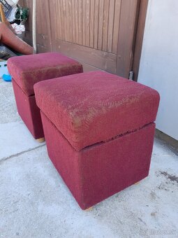 Predám bordové taburetky - 3