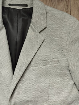 Sivé pánske sako Reserved – veľkosť L (Slim Fit) - 3