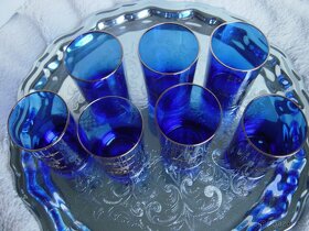 Elegantné modré stolové hodiny - 3