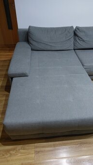 Rohová sedacia súprava, šedá farba, ako nová - 3