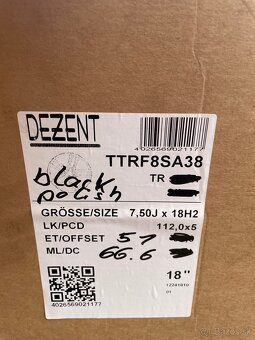 5x112 R18 7,5J ET51 Dezent TR Dark - 3