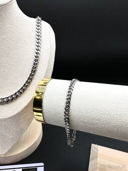 Cavalier Prestige Cuban Set, silver (chain + bracelet) - 3