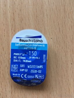 Predám mesačné šošovky značky Softlens, dioptria: -1,50 - 3