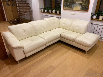 Kožená sedačka s elektrickým vysuvom - 3