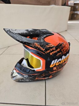 Nová prilva veľkosť M - 56-57cm - Orange Black - 3