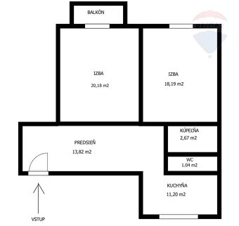 Na predaj veľkometrážny 2 izb. byt (70 m2) v lukratívnej lok - 3
