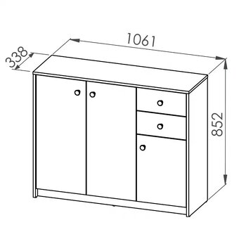 komoda, skrinka TOP cena, nová - 3