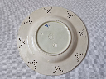 Starožitný keramický talířek talíř majolika Steidl Znojmo - 3