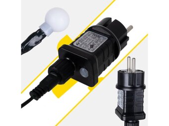 Vianočné svetlá guľky 30 m | 300 LED | Teplá farba | IP 44 - 3