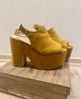 Sandále na platforme camel - 3