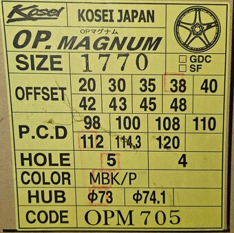 Kosti OP Magnum dvojrozmer  5x112 - 3