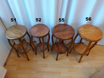 Drevený stojan na kvety - 3 kusy - 3