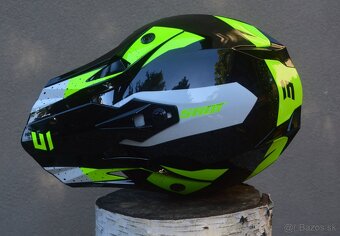 juniorská prilba CE06 okuliare shot žltá fluo - 3