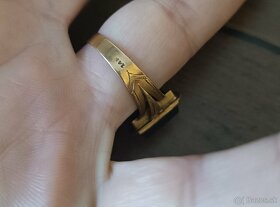 Zlatý pánsky prsteň  - Antik - 3