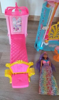 Barbie domček Dúhový zámok,bábika princezná zdarma - 3